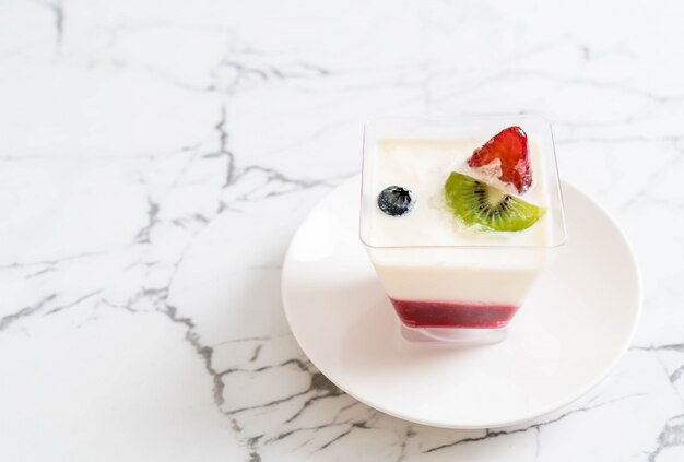 panna cotta à la fraise