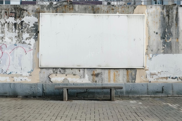 Un panneau d'affichage blanc sur un mur