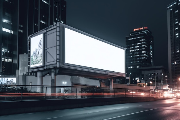 panneau d'affichage blanc sur une rue de la ville