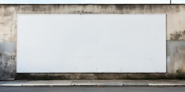 Panneau d'affichage blanc vierge, bannière d'information vide, bannière de rue, maquette pour publicité générée par l'IA