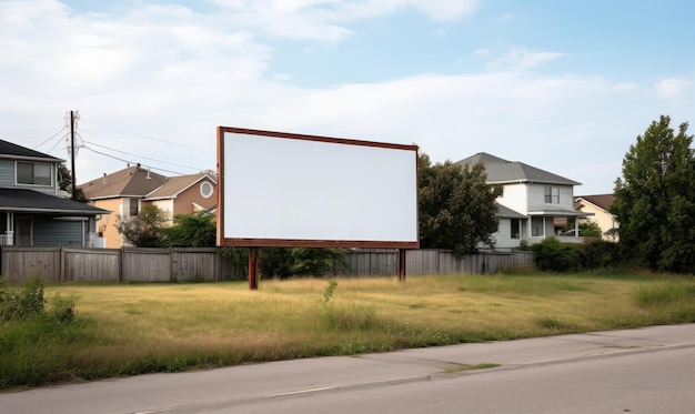 Un panneau d'affichage dans une rue qui dit "vide" dessus