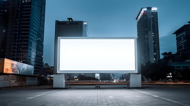 Un panneau d'affichage dans une ville avec le mot panneau d'affichage dessus