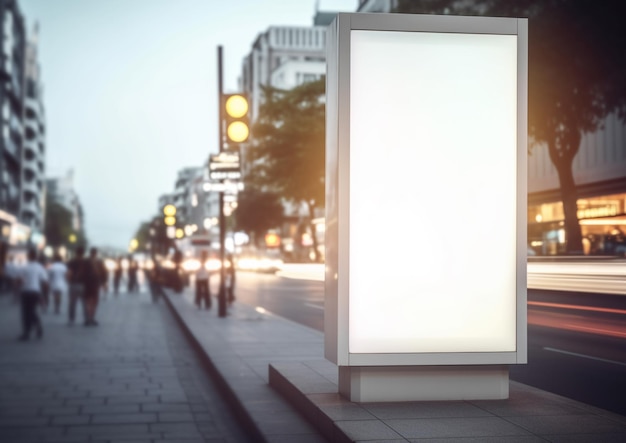 Un panneau d'affichage avec une lumière jaune en bas