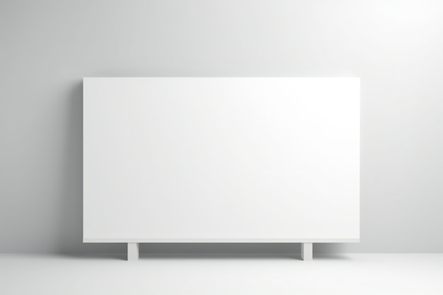 Panneau d'affichage ou panneau blanc vide sur fond blanc