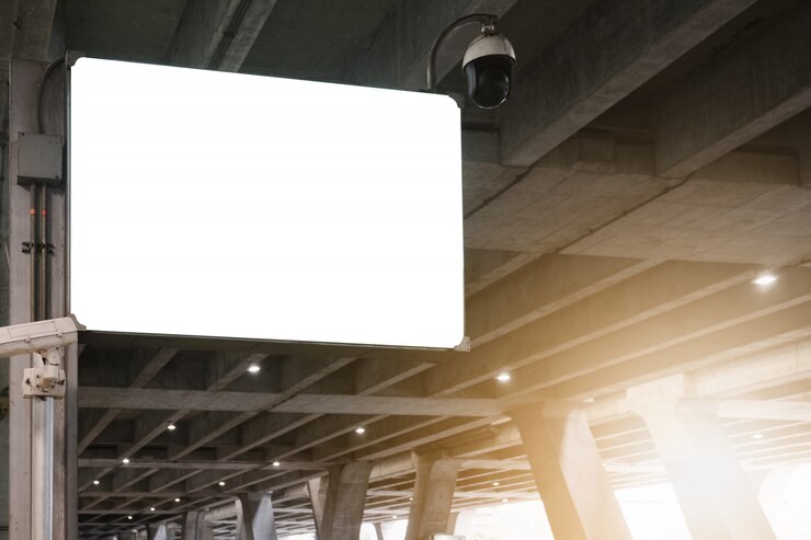 Photo panneau d&#39;affichage publicitaire vide à l&#39;aéroport.
