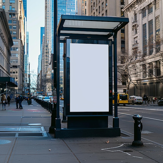 Photo un panneau d'affichage qui est sur le côté d'une rue