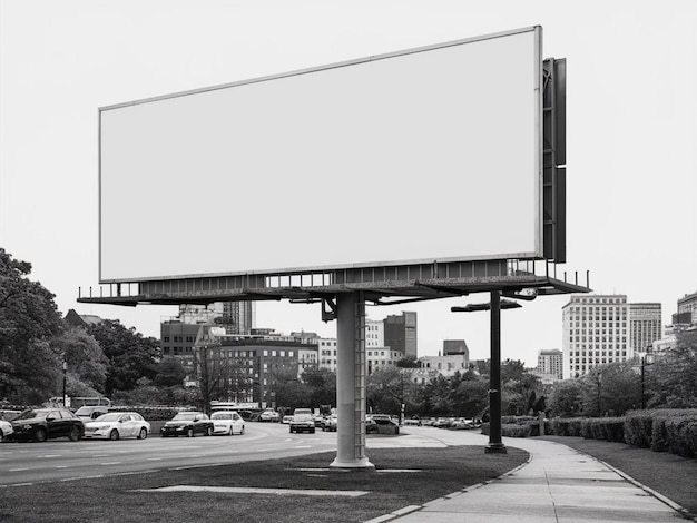 Photo un panneau d'affichage qui est sur un poteau dans un parking