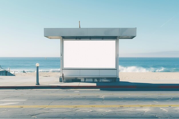 Un panneau d'affichage réaliste à un arrêt de bus à Los Angeles en Californie pour créer une maquette de marketing