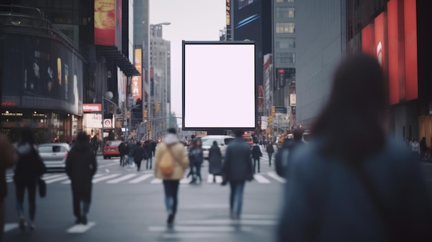 Photo panneau d'affichage vide sur le bâtiment generative ai