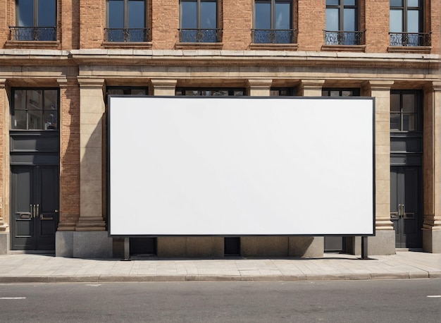 un panneau d'affichage vide dans la rue