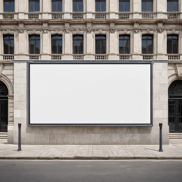 un panneau d'affichage vide dans la rue