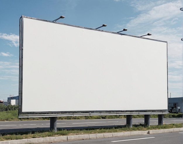 un panneau d'affichage vide sur la route