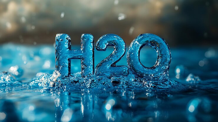 Photo un panneau d'eau moderne avec des lettres h2o en gras