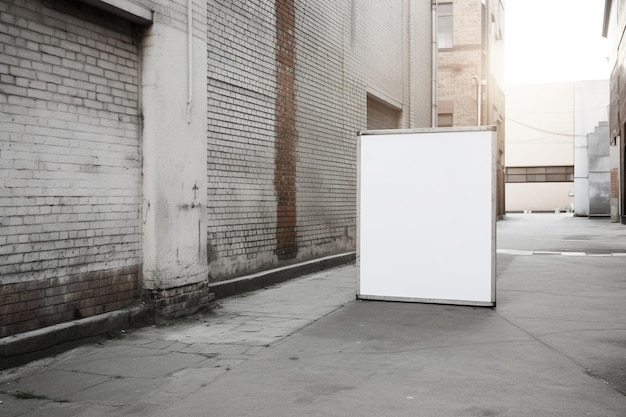 un panneau de maquette blanc vierge isolé à l'extérieur de l'IA Générative