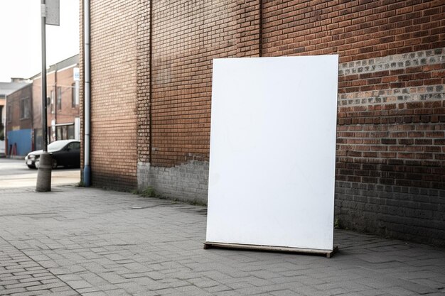 un panneau de maquette blanc vierge isolé à l'extérieur de l'IA Générative