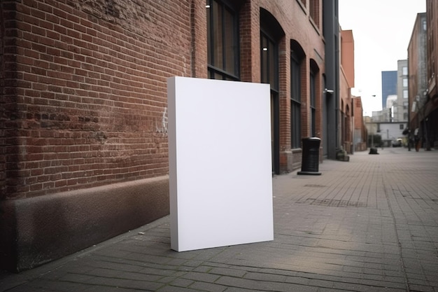 un panneau de maquette blanc vierge isolé à l'extérieur de l'IA Générative