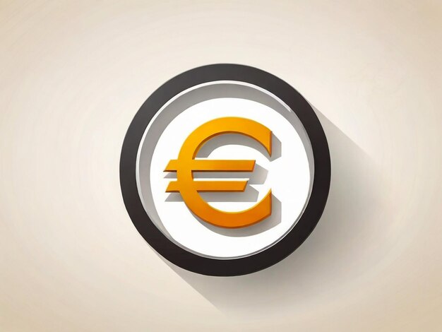Photo un panneau noir et blanc avec un symbole de l'euro