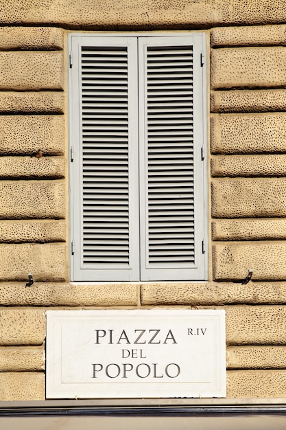 Panneau de la Piazza del Popolo