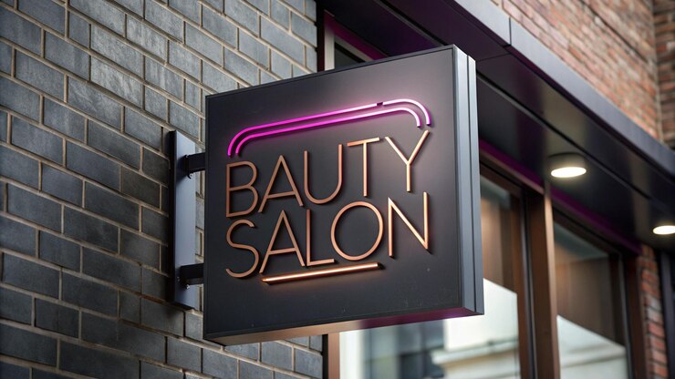 Photo un panneau pour un magasin qui dit " salon de coiffure de mariée "