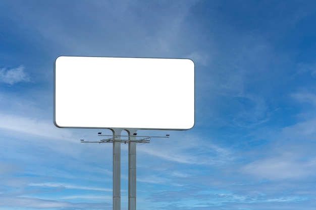 Panneau rectangulaire blanc pour la publicité