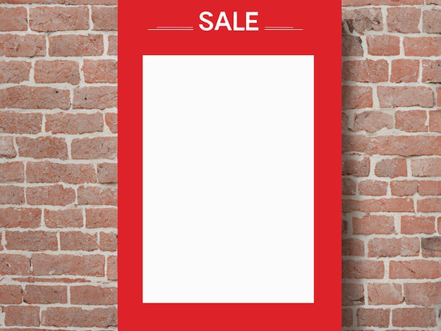 Photo un panneau rouge avec le mot vente sur celui-ci annonce d'affiche de promotion de vente
