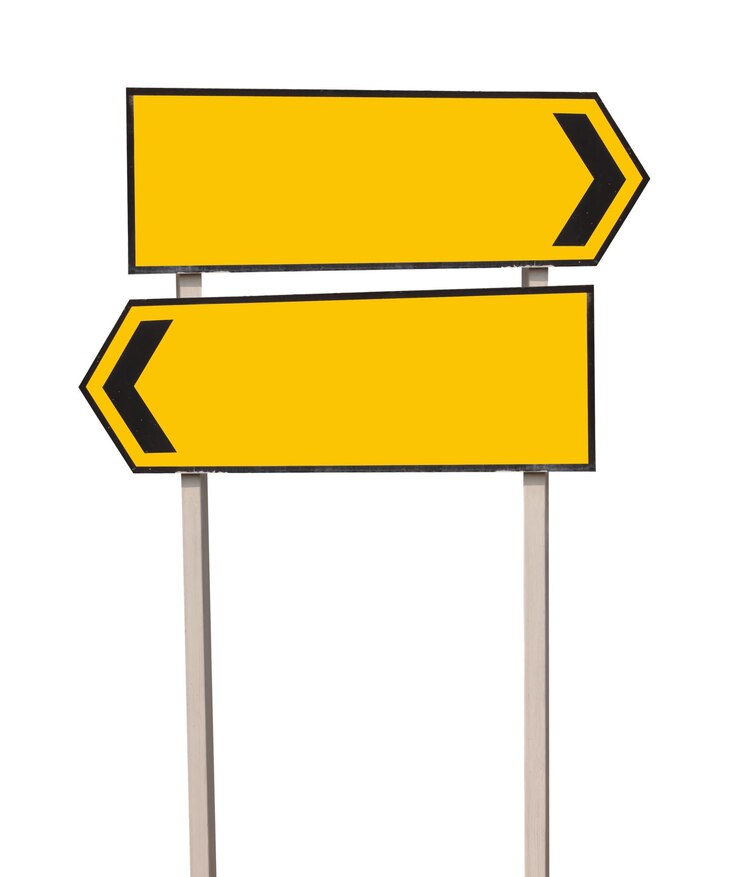 Photo panneau de signalisation vide