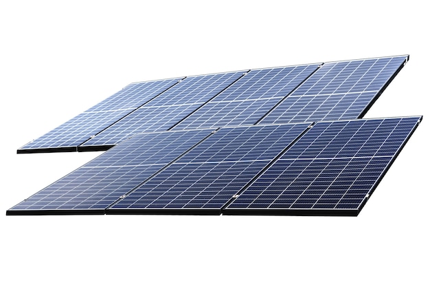 Panneau solaire photovoltaïque isolé sur fond blanc