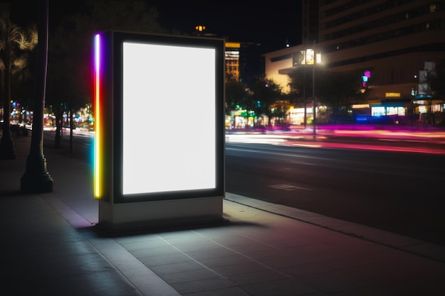 Un panneau sur un trottoir qui dit " lumières vives "