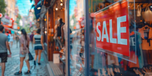 Photo panneau de vente dans le magasin ia générative