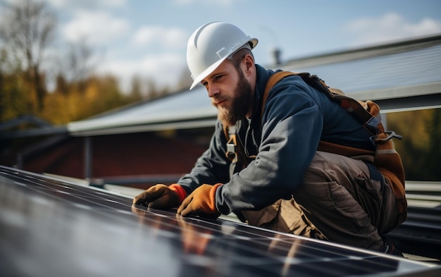 Panneaux solaires avec ingénieur d'énergie solaire générateur d'IA