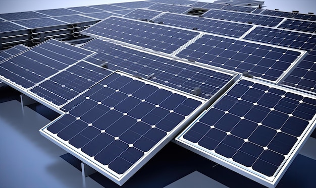 Les panneaux solaires et les modules photovoltaïques soutiennent l'énergie verte Créer à l'aide d'outils d'IA générative