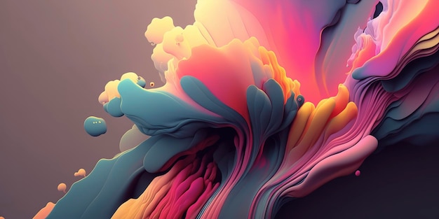 Panorama abstrait de balayage affichant des nuances pastel subtiles