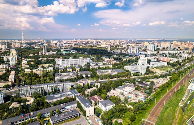 Panorama aérien de kiev en ukraine