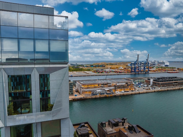 Panorama aérien des quartiers indre osterbro nordhavnen