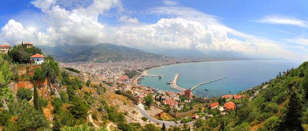 Panorama d'Alanya Turquie depuis la forteresse