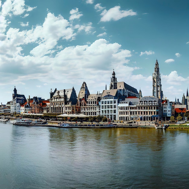 Panorama d'Anvers sur l'Escaut