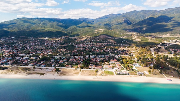 Panorama D'asprovalta Et De La Mer égée