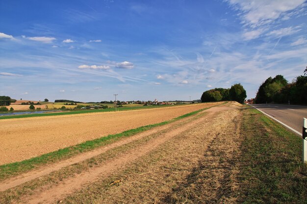 Le panorama des champs en Bavière Allemagne