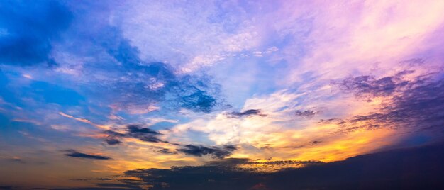 Panorama ciel crépuscule