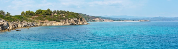 Panorama de la côte de Sithonie Grèce