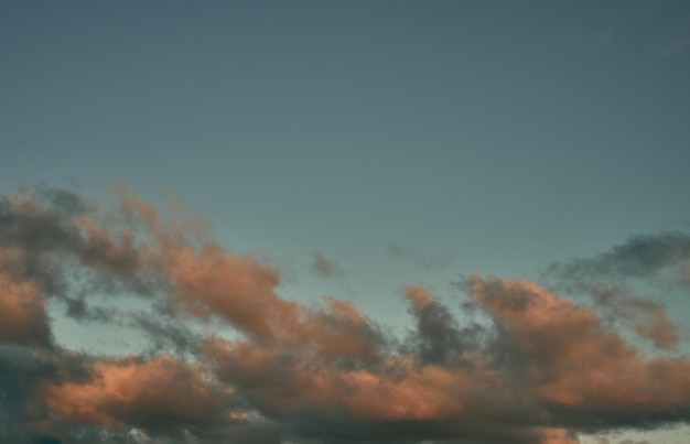 Panorama coucher de soleil ciel et fond de nuage