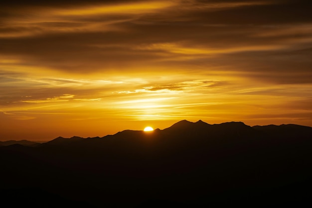 Panorama du coucher du soleil