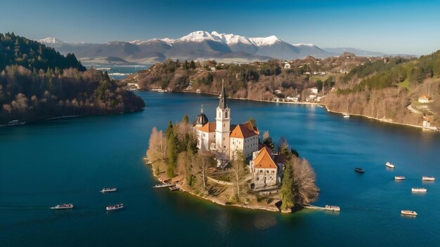 Panorama du lac Bleed