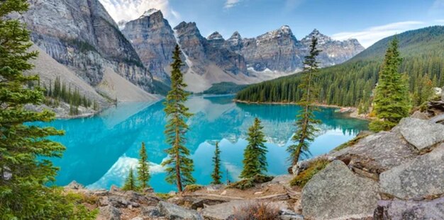 Panorama du lac Moraine