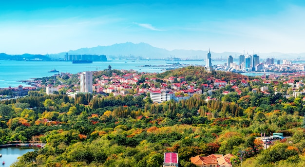 Panorama du paysage architectural dans la vieille ville de Qingdao