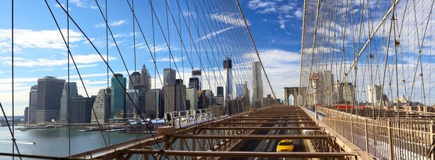 Panorama du pont de Brooklyn à New York