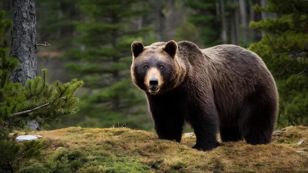 Panorama de la forêt d'ours