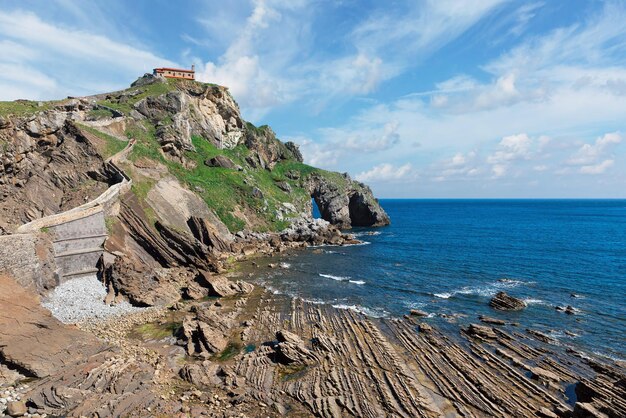 Panorama Gustelugache dans le golfe de Gascogne Espagne