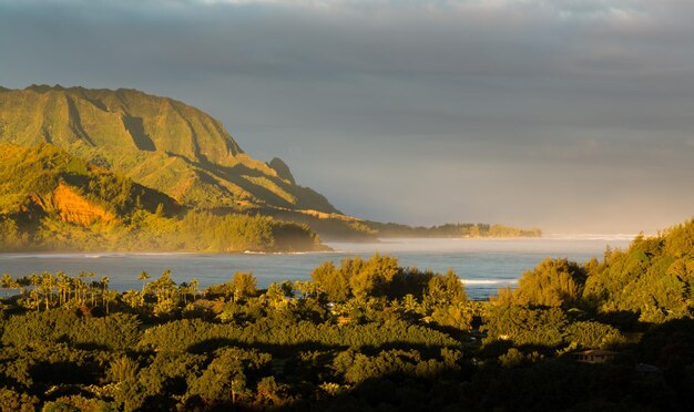 Panorama d'Hanalei sur l'île de Kauai