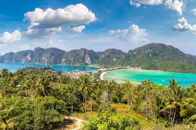 Panorama de l'île de Phi Phi Don, Thaïlande